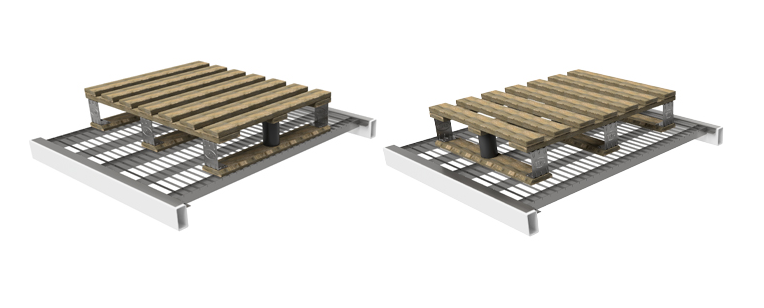 Half pallets with ultra grids